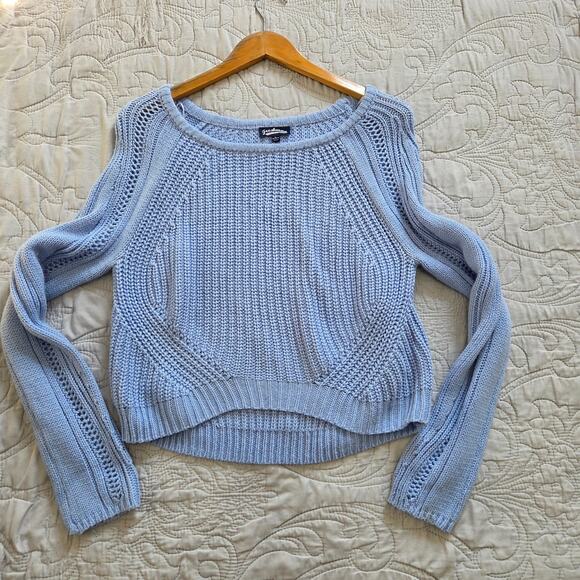 Freshman Woman's Light Blue Knit Sweater Size Large - Picture 6 of 8